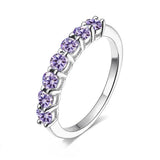 Luxury 0.7CT D Colour Moissanite Diamonds Eternity Rings - GRA Certified Silver Engagement Wedding Fine Jewellery