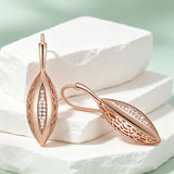 14K Gold Filled Geometric Rhombus Full AAA Zircon Diamonds Dangle Elegant Earrings