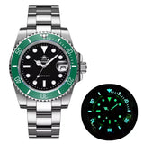 Luxury Brand 41mm Ceramic Bezel Classic Stainless Steel BGW9 Luminous Date Business 20Bar Dive Quartz Wristwatches