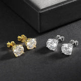 Stunning GRA Certified 2CT D Colour Moissanite Diamonds Stud Earrings For Women S925 Silver Earrings Fine Jewellery