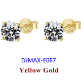 Dazzling 0.5-3ct Moissanite Diamond Sterling Silver Stud Earrings for Women Men