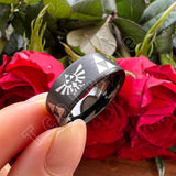 Laser Engraved Pipe Cut Brushed Finish 6MM 8MM Tungsten Wedding Men Women Rings
