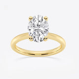 2 Carat Oval VVS1 D Colour 925 Sterling Silver Classic, Simple, Stylish and Shining Moissanite Rings for women