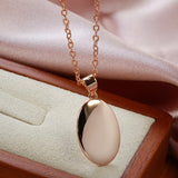 14K Rolled Gold Minimalist Oval Geometric High Quality Fashion Pendant Necklace