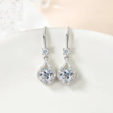 Marvelous 2.0ct VVS1 Moissanite Drop Hook Earrings - Dangle Earrings for Special Occasions Fine Jewellery - The Jewellery Supermarket