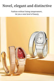 New Arrival Retro Style Light Luxury With Snake Shaped Zircon Diamond Inlay Women's Quartz Watches