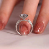 Luxury 1 Carat Moissanite 100% S925 Silver D Color VVS1 GRA Certified Solitaire Rings for Women Fine Jewellery
