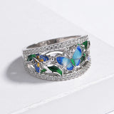 New Classic Butterfly Style Hand Made Enameled Bowknot Fashion Ring