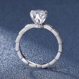 Terrific 1CT VVS1 GRA Certified Moissanite Diamonds Solitaire Rings, Engagement Wedding Silver Fine Jewellery
