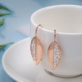 14K Gold Filled With Silver Colour Fashion Rhombus English Needle Drop Earrings