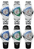 New Arrival Automatic Mechanical Watch For Men Luxury Business Skeleton Luminous Waterproof Triangle Dial Watches