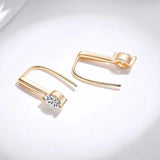 Light Luxury D Colour VVS1 0.5 Carat * 2 Moissanite Diamonds Earrings Fashion Design Sense Silver Fine Jewellery - The Jewellery Supermarket
