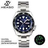 MIYOTA 2035 Luminous Sports Steel 200M Waterproof Sapphire Quartz Dive Watch