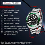 Famous Brand Luxury Stainless Steel Waterproof Sport 10Bar Luminous Sapphire Glass Men's Automatic Mechanical Watch - The Jewellery Supermarket