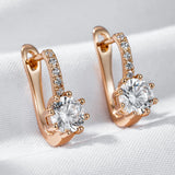 14 Karat Gold Filled Shiny AAA  Zircon High Quality Bridal Wedding Fine Jewellery Earrings