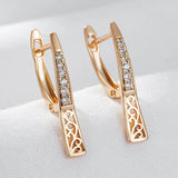 Exquisite 14K Filled Rose Gold AAA Zircon Diamonds Drop Earrings For Women - Fashion Creative Design Fine Jewellery