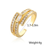 New Minimalist Design AAA Cubic Zirconia Crystals Adjustable Rings For Women - High Quality Party Jewellery - The Jewellery Supermarket
