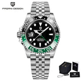 TOP BRAND DESIGN 40MM GMT Luxury NH34 Automatic Stainless Steel Waterproof Men Mechanical Wristwatch