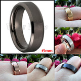Beveled Satin Finish 6mm 8mm Classic Tungsten Carbide Wedding Rings for Men Women