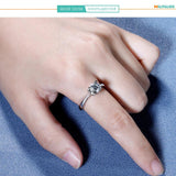 GRA Certified 0.5-3CT  D Color Moissanite Diamonds Women Wedding Engagement Rings, Sterling Silver Fine Jewellery