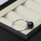 Real Natural  Pink Black White Purple Grey Pearl Silver AAA Zircon Diamonds Rings