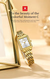Elegant Women's Watch - Top Fashion Business Waterproof Stainless Steel Zircon Diamonds Luxury Quartz Watches