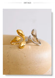 18K Gold Plated High Quality Smooth Stainless Steel Geometric Casting Distinctive
