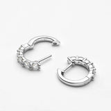 Luxury Designer 100% Real 3.5mm 0.2ct Moissanite Diamonds Hoop Earrings for Women Silver Earrings Fine Jewellery - The Jewellery Supermarket