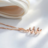 14K Rolled Gold Spiral Design Simple Geometric Pendant And Necklace Fashion Jewellery