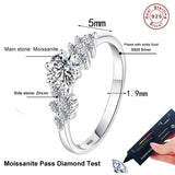 0.5ctVVS1 D Colour Moissanite Diamond Sterling Silver 18K WGP Engagement Ring