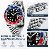 Top Brand Sapphire Crystal Stainless Steel 100M Water Resistant Quartz Watch