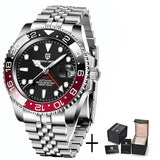 Top Brand Men Mechanical Wristwatches Luxury Ceramic Bezel GMT Watches Automatic 100m Waterproof Watches for Men