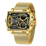 New Men Watch Gold Quartz Led Sport Waterproof Wrist Watch -  Fashion Military Digital Watches - The Jewellery Supermarket