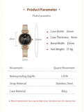 Top Brand Leisure Fashion New Women's Watch 29mm Mini Dial Stainless Steel Mesh Strap Nordic 3Bar Waterproof Watches