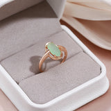 14K Rolled Gold Emerald AAA Zircon Crystal Big Green Luxury Rings For Women Fine Jewellery