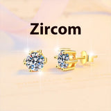 Dazzling 2ct 8mm Moissanite Diamond Studs 925 Sterling Silver Earrings