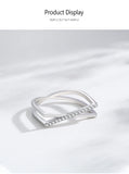 Fashion Geometric Cross Line 925 Sterling Silver AAAA Lab Created Diamonds Ring