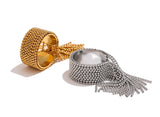 18K Gold Plated Stainless Steel Chain Tassel Adjustable High Quality Charm Stylish Ring