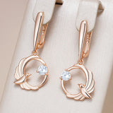AAA Lab Created Zircon Diamonds Birdie 14K Gold Filled Long Drop Earrings