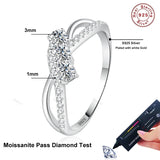 NeeT Full Moissanite Ring for Women 925 Sterling Silver with White Gold Plated Wedding Engagement Women's Ring Jewelry Wholesale
