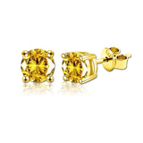 Fabulous Moissanite Diamonds 925 Silver 18K Plated Stud Earrings for Men Women