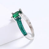 Exquisite Enamel Classic Inlay Blue Purple Black Yellow AAA Zircon Rings