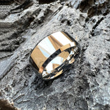 Bevel Edges 10mm 12mm Men Women Popular Tungsten Couples Wedding Ring