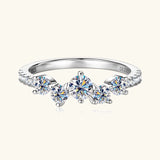 Superb 4mm&3mm&1.6mm VVS1 D Colour Moissanite Diamonds S925 Silver Engagement Ring