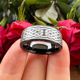 Laser Engraved Pipe Cut Brushed Finish 6MM 8MM Tungsten Wedding Men Women Rings