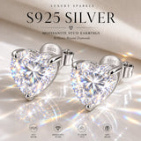 S925 Sterling Silver Radiant Shape 3EX Cut Certified 2.0ct Moissanite Women's Earrings Party Jewelry Gifts With GRA Certificate