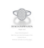 Luxury Button Sparkling Moissanite 925 Sterling Sliver Wedding Rings Fine Jewellery