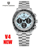 Luxury Chronograph AR Sapphire Mirror Ceramic Bezel New Moon Men's Quartz Watches