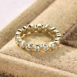 Remarkable Full Eternity Ring Bezel 3mm VVS1 D Colur Round Moissanite Rings