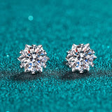 Stunning WGP 0.3-2CT Real Moissanite Diamonds Stud Earrings for Women - Sparkling Sterling Silver Fine Jewellery - The Jewellery Supermarket